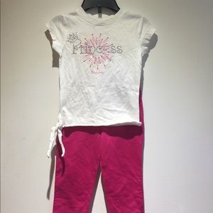 Del Sol 2T white and pink princess T-shirt NWT